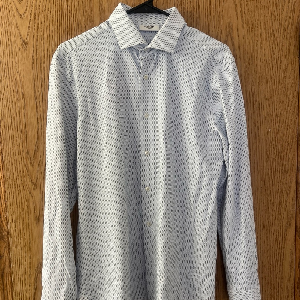 Murano Collezione Slim Fit Canclini Techno Men’s Long Sleeve Button Up Size LRG